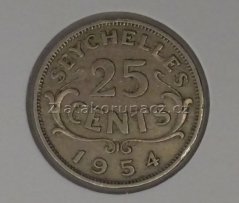 Seychelles - 25 cents 1954