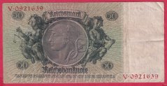 Německo - 50 Reichsmark 30.3.1933 - série V - i - 7 m.č.