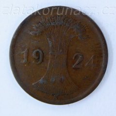 Německo - 1 Reichspfennig 1924 D