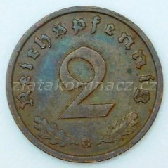 Německo - 2 Reichspfennig 1939 G