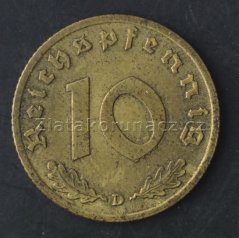 Německo - 10 Reichspfennig 1939 D