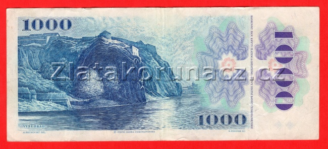 Česká republika - 1000 korun 1985 kolek C 76