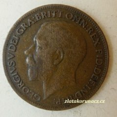 Anglie - 1 Farthing 1921