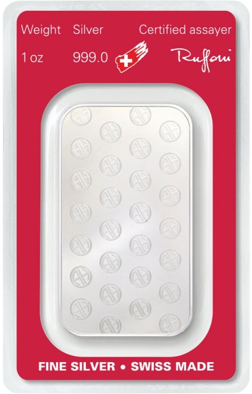 31,1g (1 Oz) Stříbrný investiční slitek - Argor Heraeus
