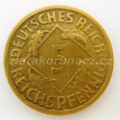 Německo - 5 Reichspfennig 1930 A
