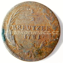 1/2 Krejcar 1781 S