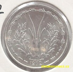 Afrika - Centrální východní - 1 franc 1972