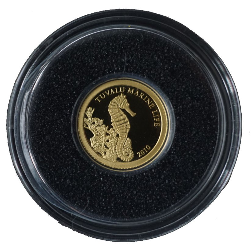 Zlatá mince - Tuvalu - 1 Dollar 2010 Mořský Koník