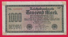 Německo - 1000 mark 15.9.1922 - série Yb-GP