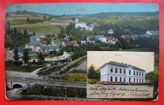 Hoštýn - Škola, domy, kostel