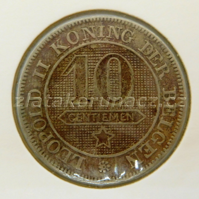 Belgie - 10 centimes 1894 Koning