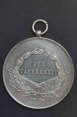 Medaile Za statečnost F. J. I. stříbrná medaile I. třída