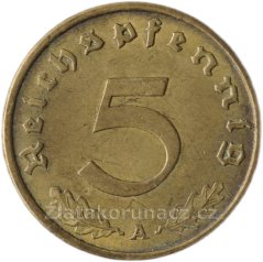 Německo - 5 Reichspfennig 1938 A