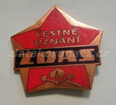 Čestné uznání ZDAS