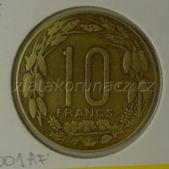 Afrika - Centrální - 10 franc 1975