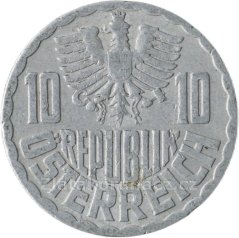Rakousko - 10 groschen 1959