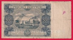 Polsko - 500 Zlotych 1947