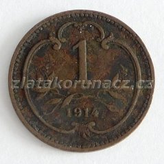 1 haléř F.J.I.-1914