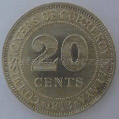 Malaya - 20 cents 1943