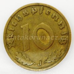 Německo - 10 Reichspfennig 1937 J