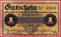 Kleinmünchen - 1 haléř - 1915