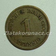 Německo - 1 Reich Pfennig 1900 F