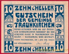 Traunkirchen - 10 haléřů - 1920
