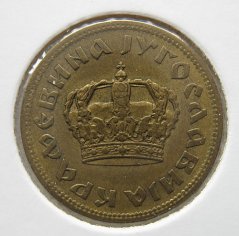 Jugoslávie - 1 dinar 1938
