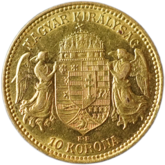 Zlatá mince Rakousko - Uhersko - 10 Koruna 1909 K.B.