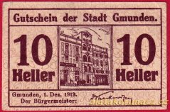 Gmunden - 10 haléřů - 1920 - hnědá