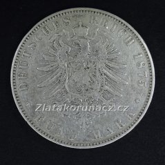 Německo - 5 marka 1875 H