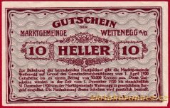Weitenegg - 10 haléřů - 1920
