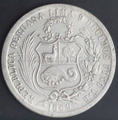 Peru - 1 sol 1869