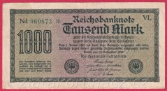 Německo - 1000 mark 15.9.1922 - série Nd-VL