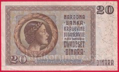 Jugoslávie - 20 Dinara 1936