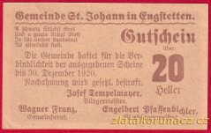 St. Johann - 20 haléřů - 1920