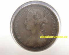 Anglie - 1/2 penny 1876 H