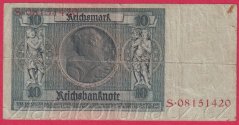 Německo - 10 Reichsmark 22.1.1929 - série S-Q - 8 m.č.