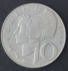 Rakousko - 10 schilling 1967