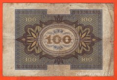 Německo - 100 Mark 1.11.1920 - série Y-O