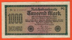 Německo - 1000 mark 15.9.1922 - série Jb-PG