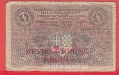 Jugoslávie -2 Kronen- 1/2 Dinar 1919
