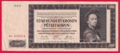 500 Korun 1942 II. vydání Ga neperf.