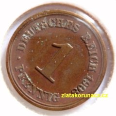 Německo - 1 Reich Pfennig 1908 F