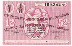 Los - 25 k - 52. Třídní loterie Protektorátu V. - E r.1945