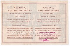 Los - 15 k - 44. Třídní loterie Protektorátu IV. - E r.1941
