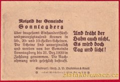 Sonntagberg - 20 haléřů - 1920