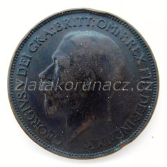Anglie - 1/2 penny 1924