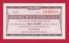 0,50 Tkčs - Tuzexová poukázka 1970/ IX