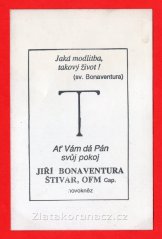 Jiří Bonaventura, Štivar, OFM cap - novokněz